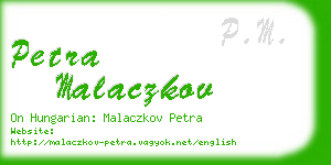 petra malaczkov business card